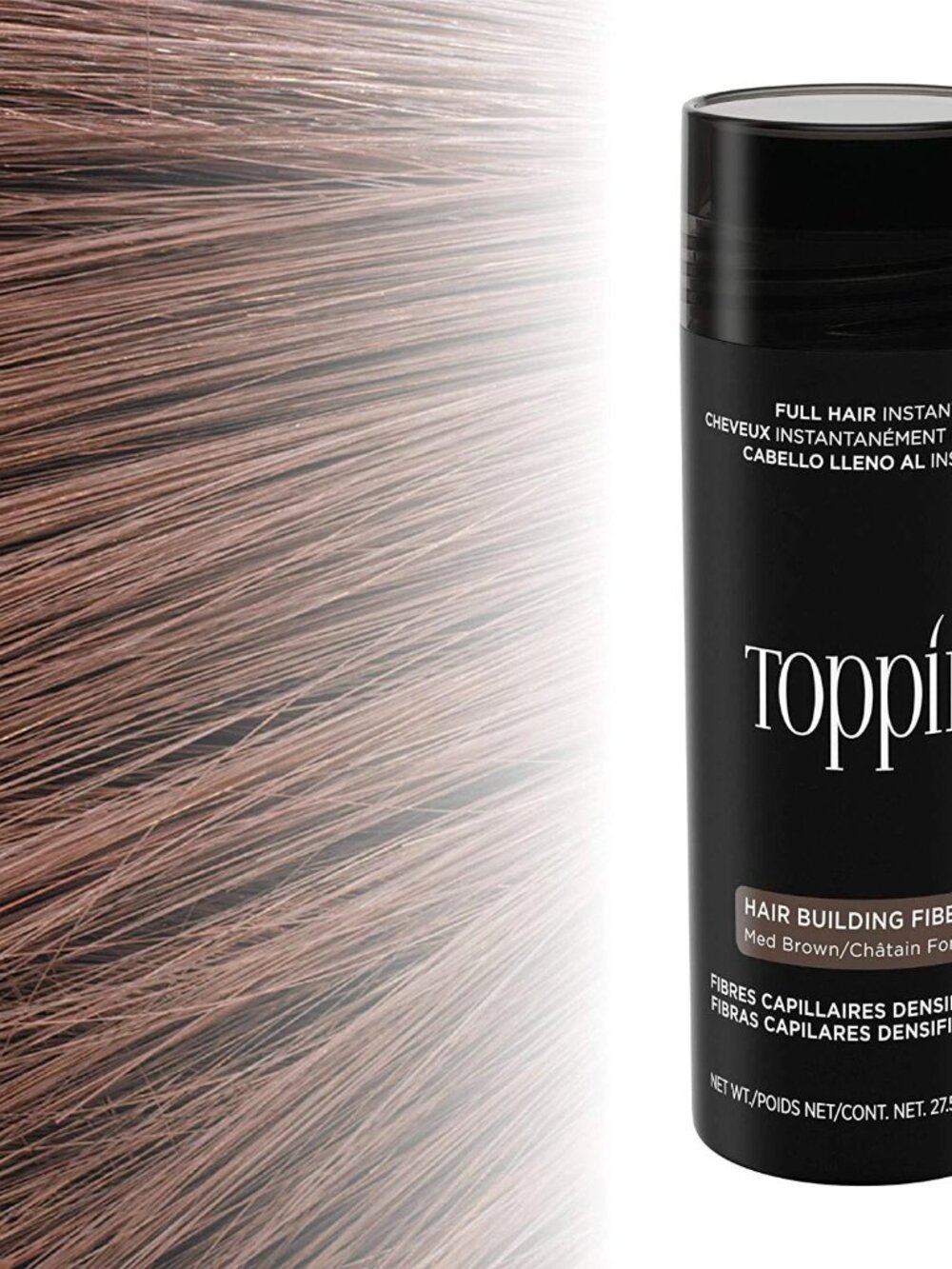 Toppik MEDIUM BROWN 27.5g - Keratin Hair Fibers - All Natural